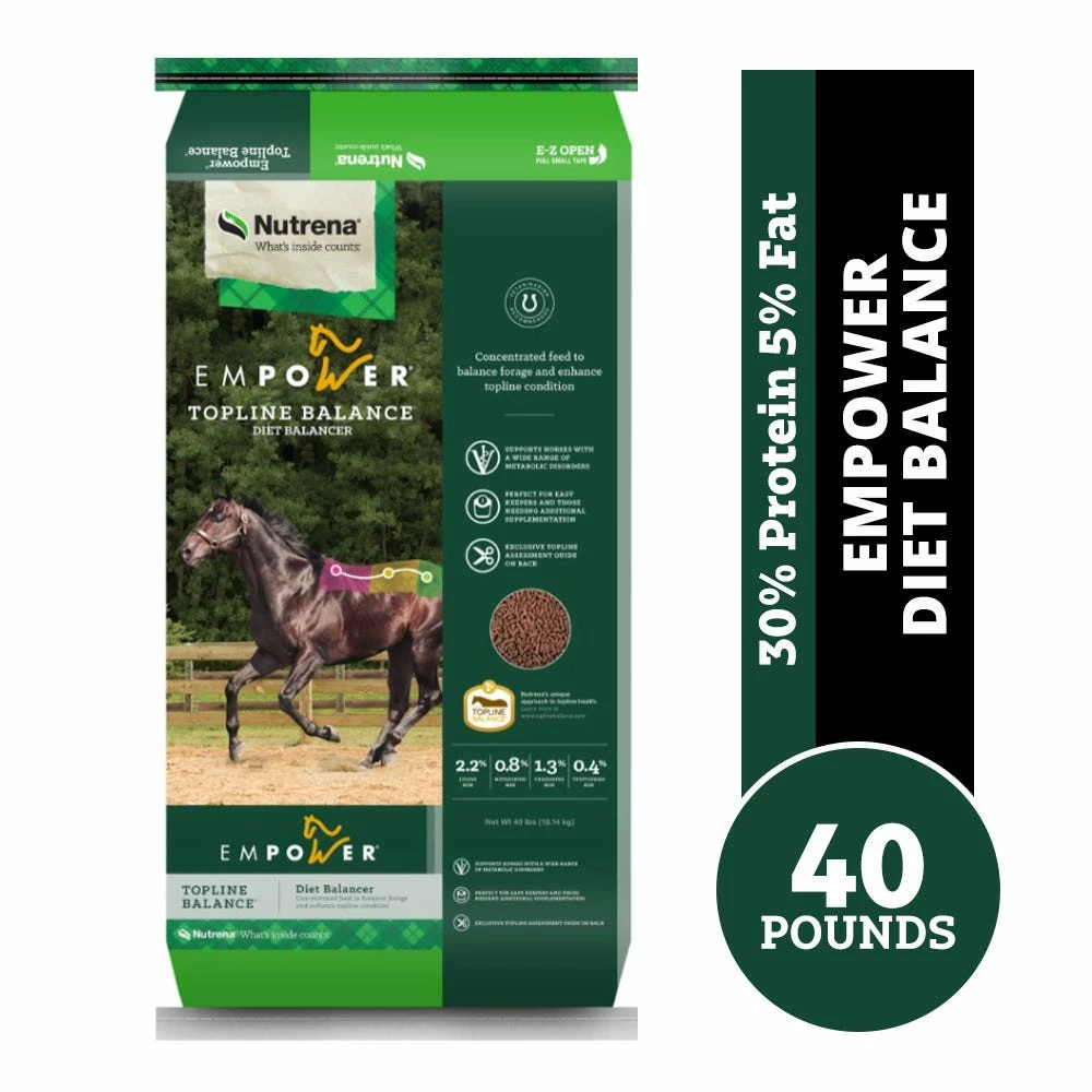 Nutrena Empower® Topline Balance Horse Feed, 40 lb. Bag 4 Nutrena Empower® Topline Balance Horse Feed, 40 lb. Bag - Image 2