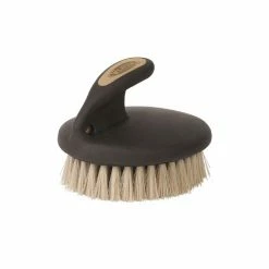 Weaver Leather Palm-Held Face Brush with Soft Bristles Black/Beige 65-2060-BK - Horse Equipment