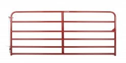 Tarter 6 Bar 10' Red Tube Gate - 6ER10 - Panels & Gates