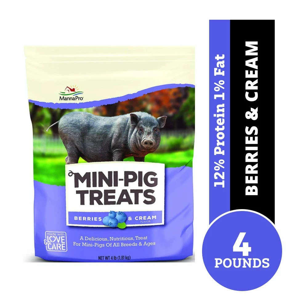 Manna Pro MannaPro Mini-Pig Treats, Berries & Cream Flavor, 4 lb. Bag - Pig Feed 3 Manna Pro MannaPro Mini-Pig Treats, Berries & Cream Flavor, 4 lb. Bag - Pig Feed
