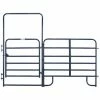 Tarter 6 Bar Walk Thru Arch Gate with Panel, Blue - EWB64 - Corral Panels & Walk Thrus