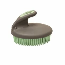 Weaver Leather Palm-Held Fine Curry with Small Rubber Bristles Mint/Gray 65-2061-C1 - Horse Equipment