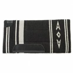 Weaver Leather Fleece Lined Acrylic Saddle Pad - 32 Inch x 32 Inch - Black/Gray - 35-1663-P2 - Saddle Pads