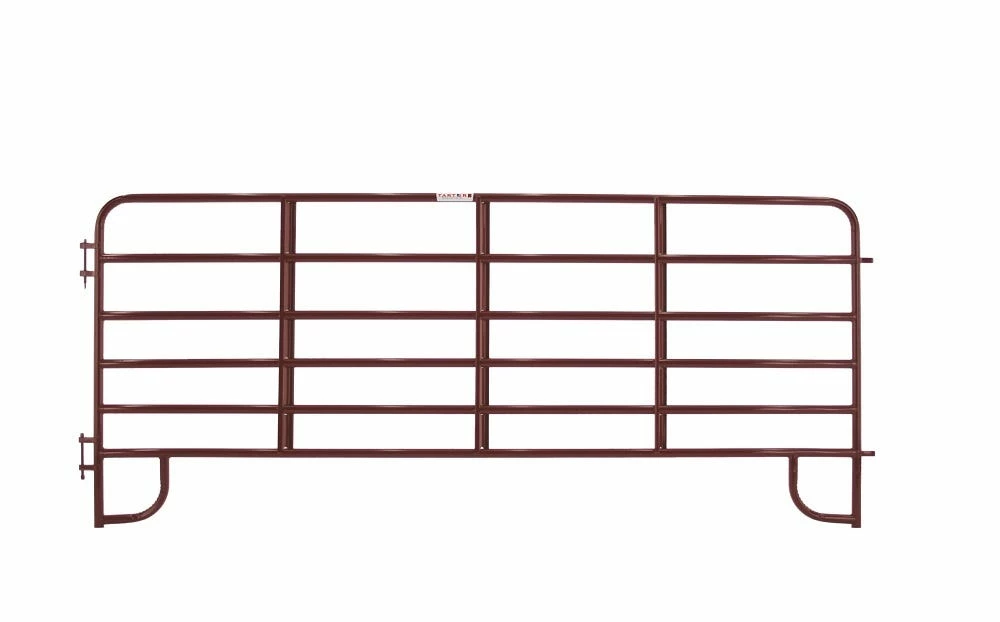 Tarter 12' 6 Bar Heavy Duty Corral Panel, Red - RRC12 - Panels & Gates 3 Tarter 12' 6 Bar Heavy Duty Corral Panel, Red - RRC12 - Panels & Gates