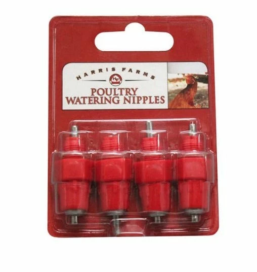 Harris Farms Poultry Watering Nipples - 4 pack - 172035 - Chicken Feeders 3 Harris Farms Poultry Watering Nipples - 4 pack - 172035 - Chicken Feeders