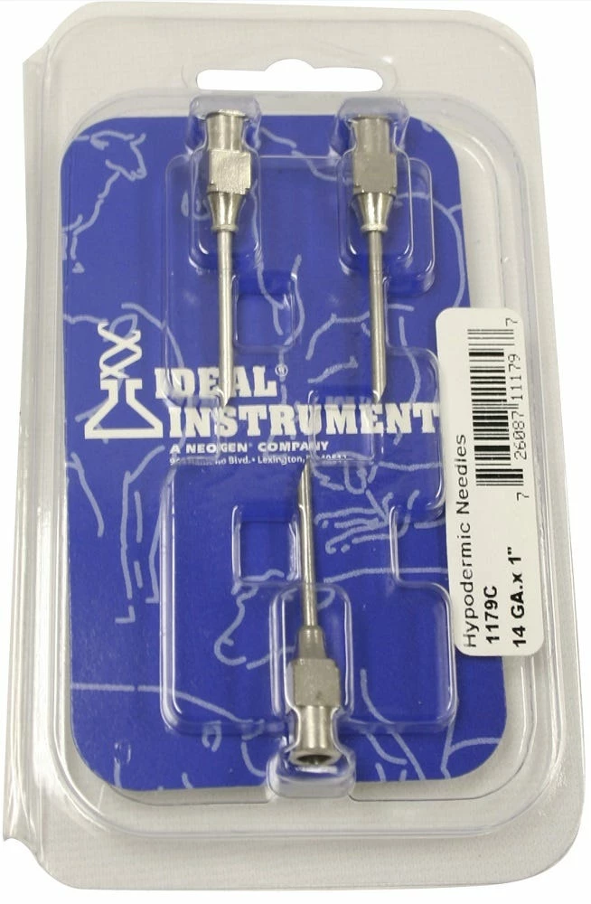 Ideal Instruments 14 gauge 1" Stainless Steel Needle - 3 Pack 1179 - Livestock Health 4 Ideal Instruments 14 gauge 1" Stainless Steel Needle - 3 Pack 1179 - Livestock Health - Image 2