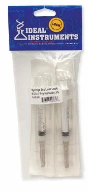 Ideal Instruments Luer Lock Syringe 3cc with 22 gauge x 3/4" Needle - Livestock Health