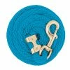 Weaver Leather Value Lead Rope with Brass Plated 225 Snap - Hurricane Blue - 35-2155-S29 - Leads, Lunge Lines & Whips