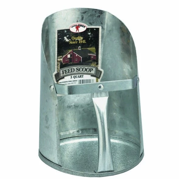 Little Giant Galvanized Feed Scoop, 3 Quart - 9203 - Livestock Supplies 3 Little Giant Galvanized Feed Scoop, 3 Quart - 9203 - Livestock Supplies
