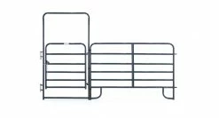 Tarter 8' 6 Bar Economy Panel with 4' Walk Thru Arch Gate with Panel, Blue - EWB84 - Corral Panels & Walk Thrus
