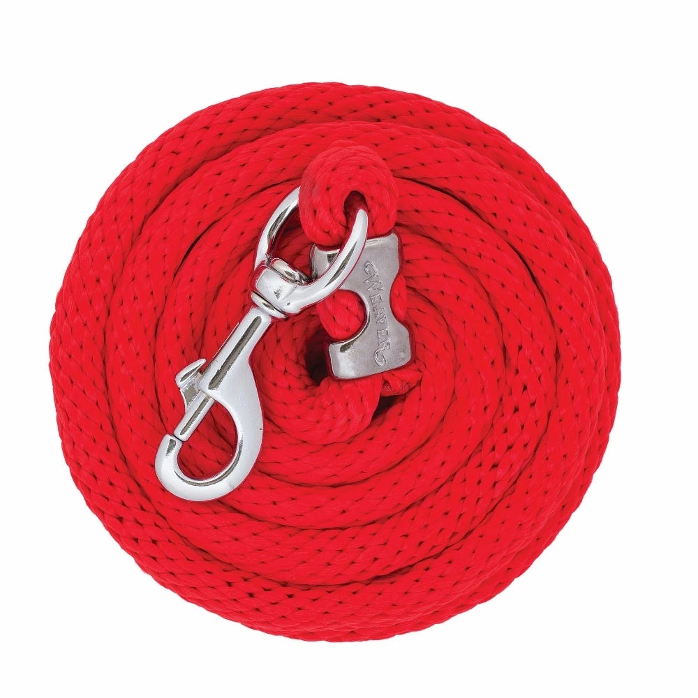 Weaver Leather Poly Lead Rope with Chrome Brass Snap - Red - 35-2101-S2 - Leads, Lunge Lines & Whips 3 Weaver Leather Poly Lead Rope with Chrome Brass Snap - Red - 35-2101-S2 - Leads, Lunge Lines & Whips