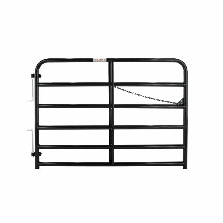 Tarter 6' 6 Bar Extra Heavy Duty Bull Gate, Black - 2BLG6 - Panels & Gates 3 Tarter 6' 6 Bar Extra Heavy Duty Bull Gate, Black - 2BLG6 - Panels & Gates