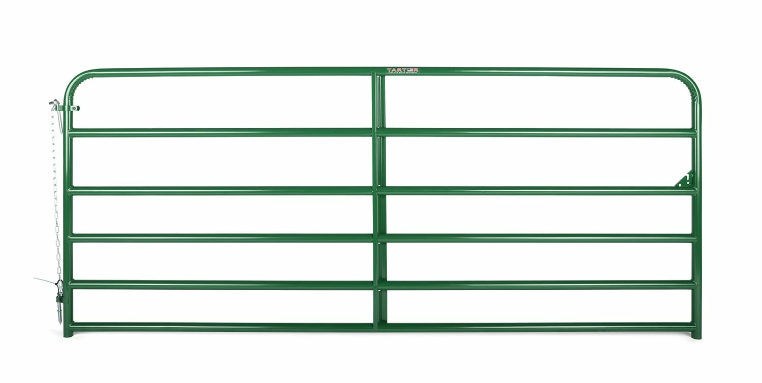 Tarter 10' 6 Bar Tube Gate, Green - 6EG10 - Panels & Gates 3 Tarter 10' 6 Bar Tube Gate, Green - 6EG10 - Panels & Gates