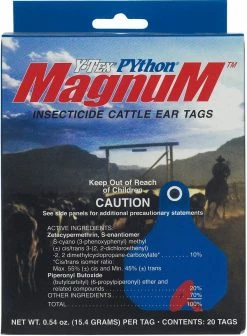 Y-Tex Python Plastic Insecticide Ear Tag - Livestock Supplies