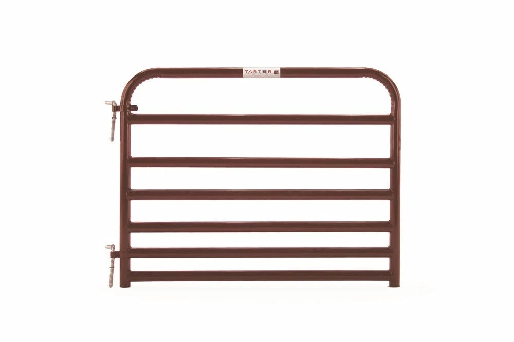 Tarter 4' 7 Bar Hog/Sheep Gate, Red - RRP4 - Panels & Gates 3 Tarter 4' 7 Bar Hog/Sheep Gate, Red - RRP4 - Panels & Gates